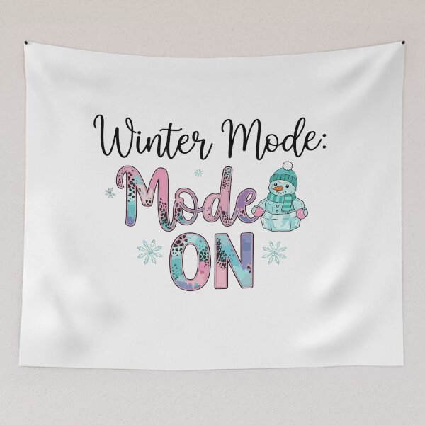 Item preview, winter mode on cute snowman pastel style designed and sold by BazStudiodesign.
