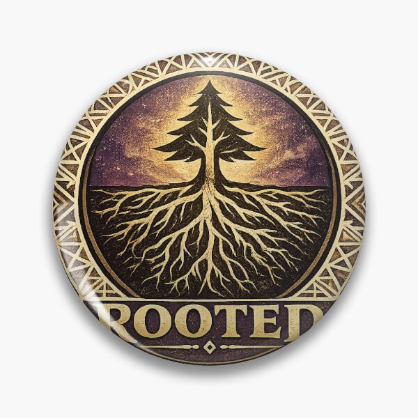 Item preview, Rooted to the Earth – Golden Tree of Life Nature Symbol | Purple & Gold Indigenous Design designed and sold by ketkidesign.
