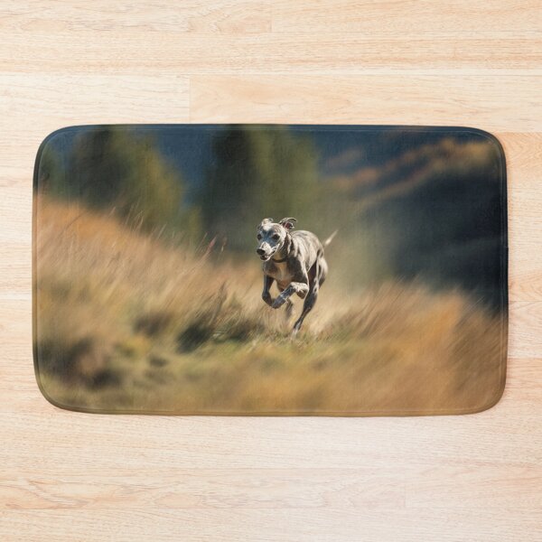 Item preview, A fast-moving Whippet racing on a grassy track, Dogs in Motion designed and sold by CDC40.