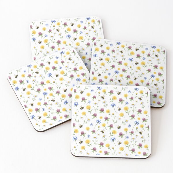 Item preview, Watercolor Wildflowers and Honeybees  designed and sold by silviaol.