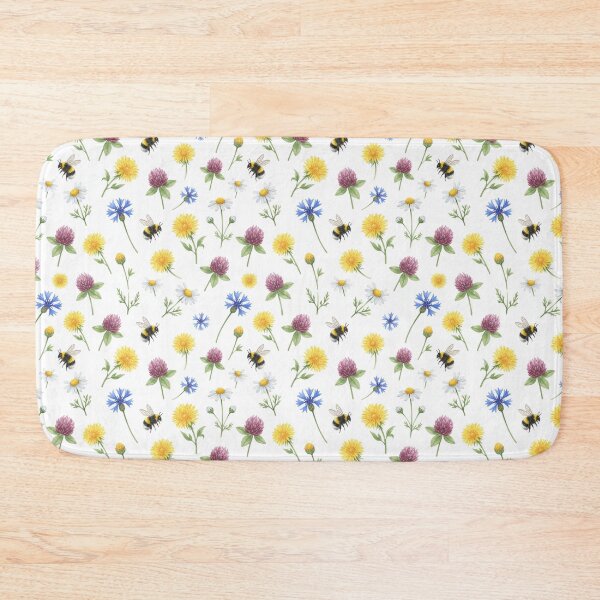 Item preview, Watercolor Wildflowers and Honeybees  designed and sold by silviaol.