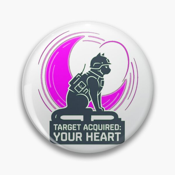 Item preview, Shadow of Terni: Tactical Cat & Neon Heart Moon Silhouette designed and sold by Thaivi Design.