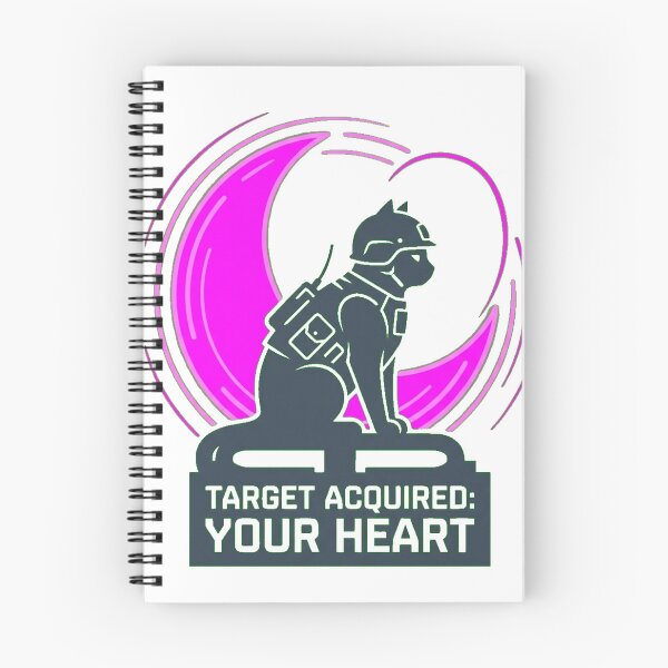 Item preview, Shadow of Terni: Tactical Cat & Neon Heart Moon Silhouette designed and sold by Thaivi Design.
