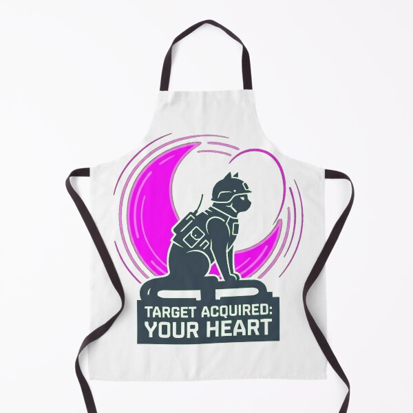 Item preview, Shadow of Terni: Tactical Cat & Neon Heart Moon Silhouette designed and sold by Thaivi Design.