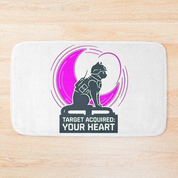 Item preview, Shadow of Terni: Tactical Cat & Neon Heart Moon Silhouette designed and sold by Thaivi Design.