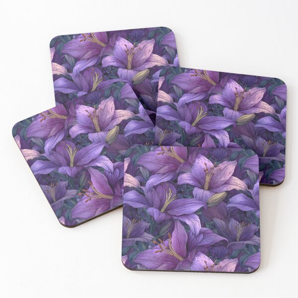 Item preview, Vibrant Lilies Texture  - Flower Bouquet Pattern  - Baptism Gifts designed and sold by RoyalStarsPatts.