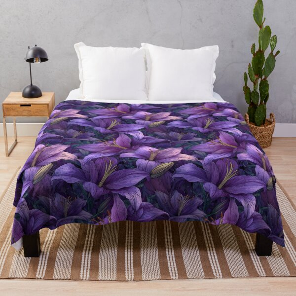 Item preview, Vibrant Lilies Texture  - Flower Bouquet Pattern  - Baptism Gifts designed and sold by RoyalStarsPatts.
