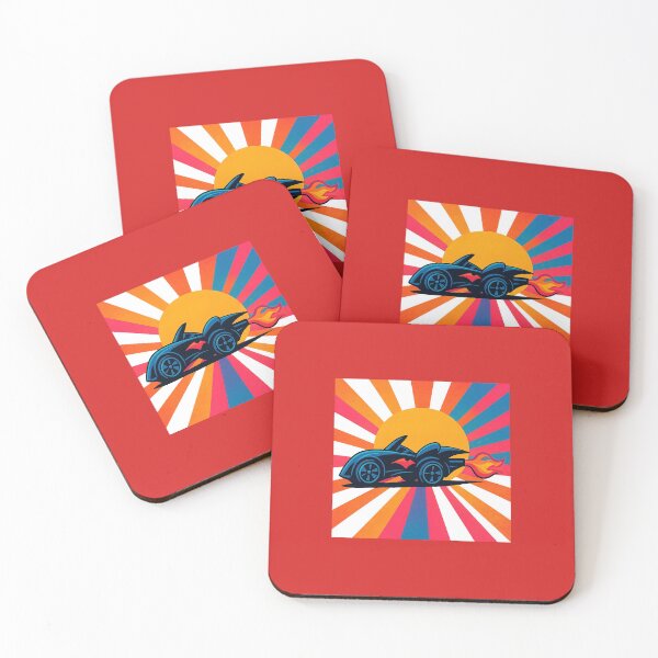 Item preview, Futuristic Car at High Speed - Retro Pop Art with Sunburst Rays designed and sold by ARTGENERATESART.