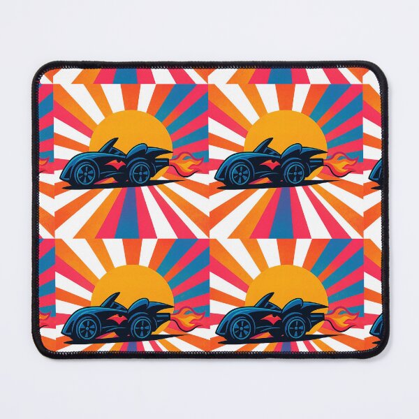 Item preview, Futuristic Car at High Speed - Retro Pop Art with Sunburst Rays designed and sold by ARTGENERATESART.
