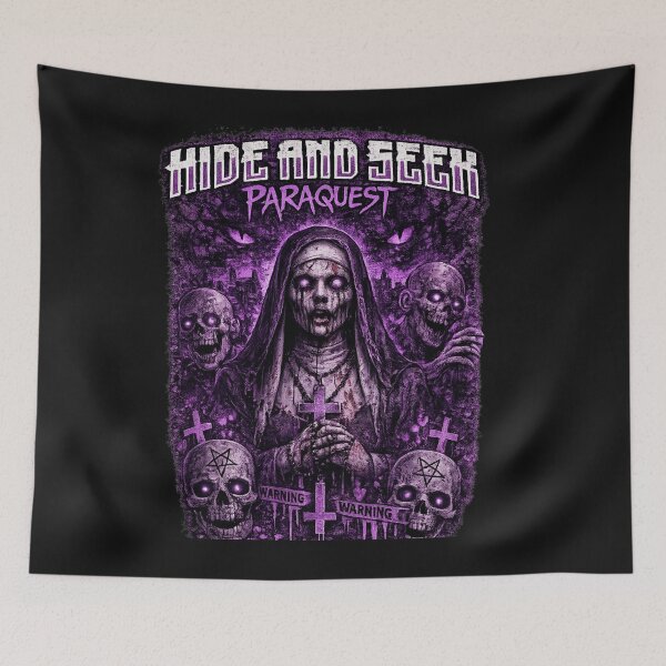 Item preview, Hide and Seek Paraquest – Nun & Skull Purple Horror Streetwear Art designed and sold by HideandSeekPara.
