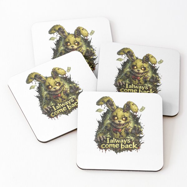 Item preview, Always Come Back Kawaii Art – Creepy Cute Killer Rabbit Illustration, Funny Scary Cartoon Design, Dark Humor Horror Aesthetic designed and sold by Paws-nd-Prints.