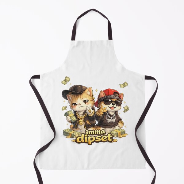 Item preview, Imma Dipset Kawaii Art – Funny Rapper Cat and Dog Illustration, Cute Hip Hop Cartoon Design, Street Style Animal Artwork designed and sold by Paws-nd-Prints.