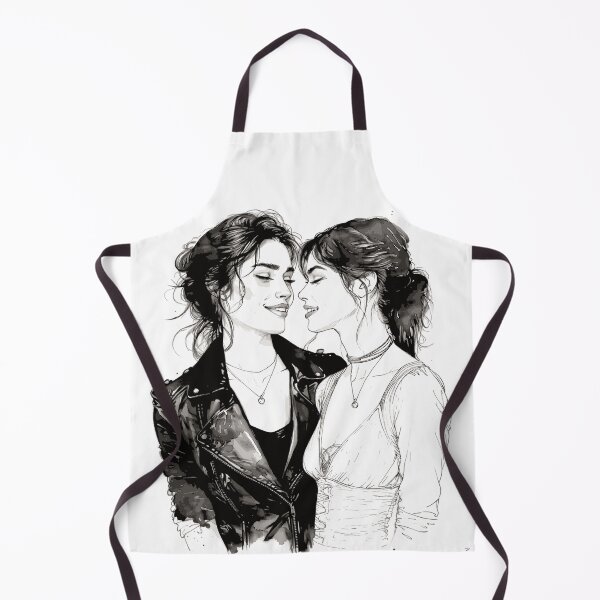 Item preview, Soft Intimacy — Sapphic Love Illustration (Black & White) designed and sold by NektarWorld.