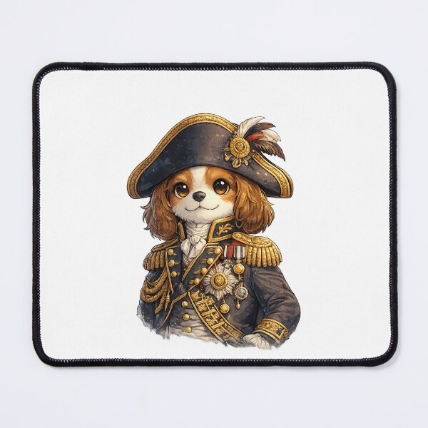 Item preview, Horatio Nelson Kawaii Art – Cute Noble Dog as Lord Horatio Nelson, Funny British Naval History Cartoon Illustration designed and sold by Paws-nd-Prints.
