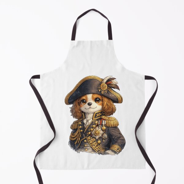 Item preview, Horatio Nelson Kawaii Art – Cute Noble Dog as Lord Horatio Nelson, Funny British Naval History Cartoon Illustration designed and sold by Paws-nd-Prints.