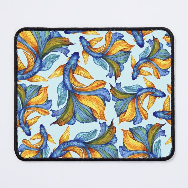 Item preview, Blue-Yellow fishes, Ukrainian art, Petrykivka style, author's drawing designed and sold by Sunflower-7.