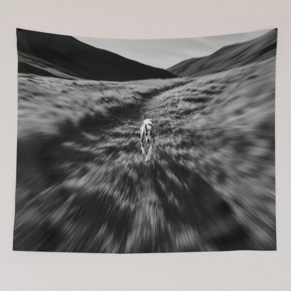 Item preview, A fast-moving Whippet racing on a grassy track, Dogs in Motion designed and sold by CDC40.