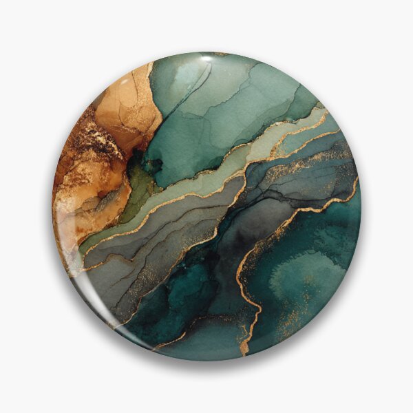 Item preview, Emerald & Bronze Gold Marble Abstract designed and sold by DIGPROF.