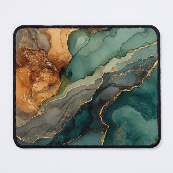 Item preview, Emerald & Bronze Gold Marble Abstract designed and sold by DIGPROF.