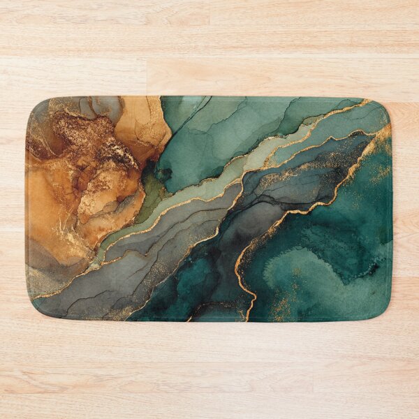 Item preview, Emerald & Bronze Gold Marble Abstract designed and sold by DIGPROF.