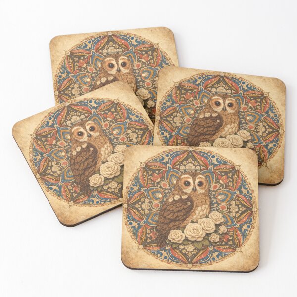 Item preview, Wise Owl Mandala in Vintage Style designed and sold by Colorshow-relax.