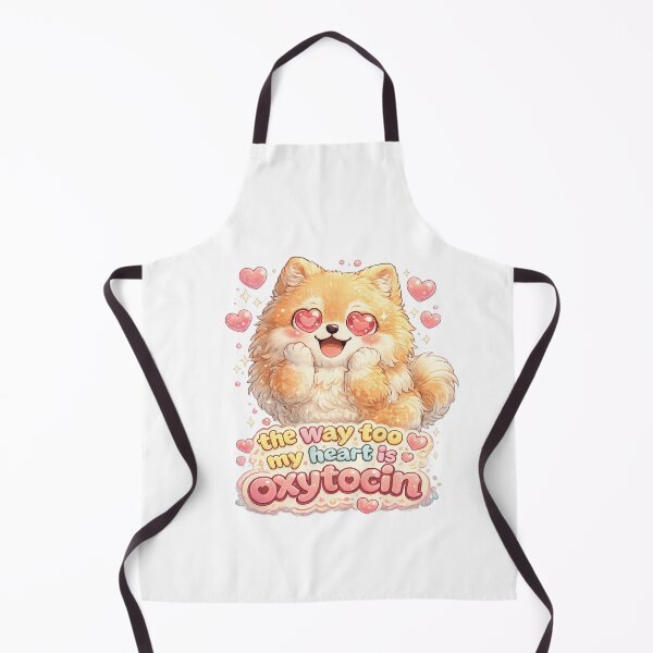 Item preview, Oxytocin Kawaii Art – Cute Pomeranian with Heart Eyes, Funny Love Hormone Quote, Adorable Puppy Valentine Illustration, Wholesome Feel-Good Dog Cartoon designed and sold by Paws-nd-Prints.