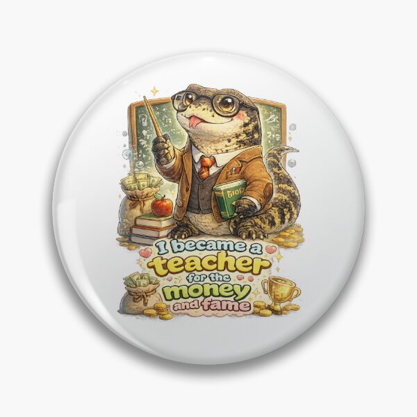 Item preview, I Became a Teacher for the Money and the Fame – Kawaii Teacher Lizard Art, Funny Teacher Quote Illustration, Cute Nerdy Reptile Cartoon, Educator Humor Design designed and sold by Paws-nd-Prints.