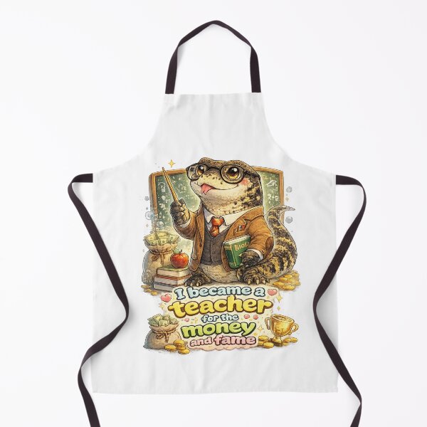 Item preview, I Became a Teacher for the Money and the Fame – Kawaii Teacher Lizard Art, Funny Teacher Quote Illustration, Cute Nerdy Reptile Cartoon, Educator Humor Design designed and sold by Paws-nd-Prints.