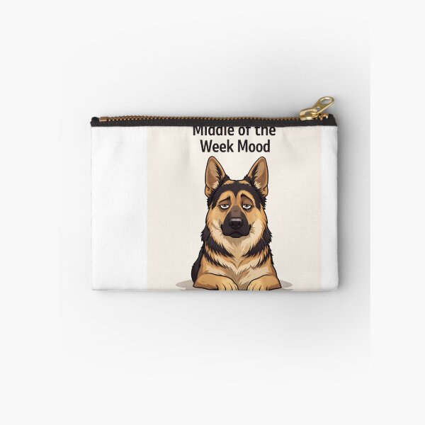Item preview, Middle of the Week Mood – Tired German Shepherd Illustration designed and sold by Zampettalibera.