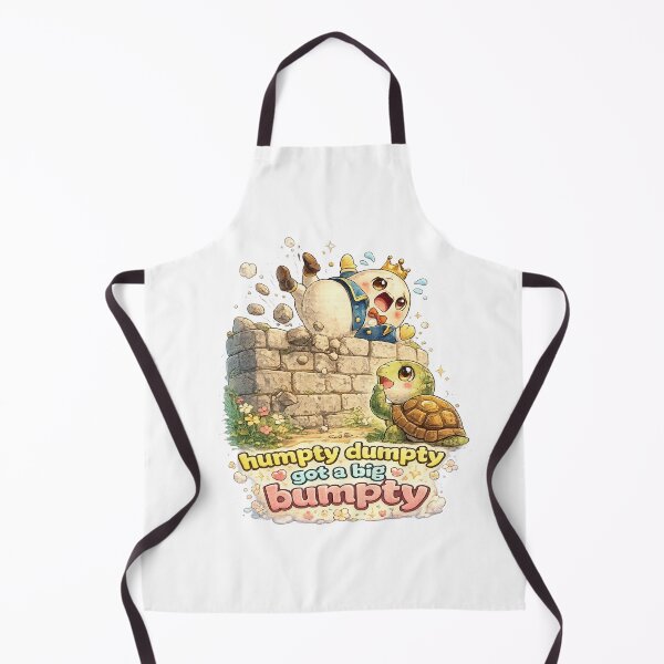 Item preview, Humpty Dumpty Kawaii Art – Funny Nursery Rhyme Cartoon, Cute Tortoise Illustration, Whimsical Storybook Humor designed and sold by Paws-nd-Prints.