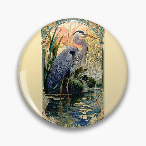 Item preview, Elegant Heron in Tranquil Waterscape #8 designed and sold by Helios Be. Lavsh.