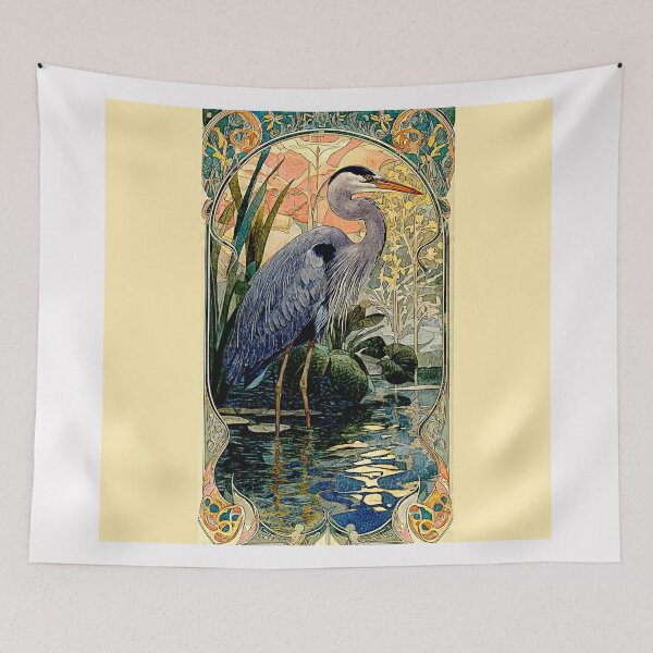 Item preview, Elegant Heron in Tranquil Waterscape #8 designed and sold by Helios Be. Lavsh.