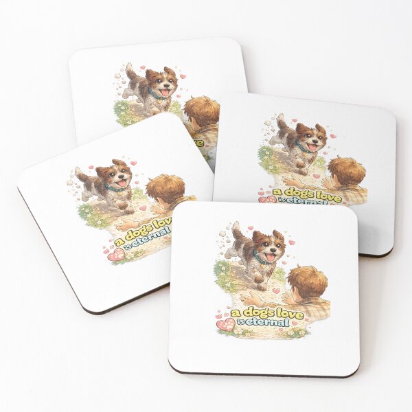 Item preview, German Wirehaired Pointer Kawaii Art – Cute Dog Running to Owner, Heartwarming Puppy Illustration designed and sold by Paws-nd-Prints.