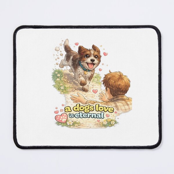 Item preview, German Wirehaired Pointer Kawaii Art – Cute Dog Running to Owner, Heartwarming Puppy Illustration designed and sold by Paws-nd-Prints.