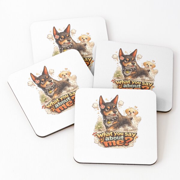 Item preview, Doberman Natural Ears Kawaii Art – Cute Angry Doberman Dog Cartoon, Funny “What You Say About Me” Puppy Illustration designed and sold by Paws-nd-Prints.