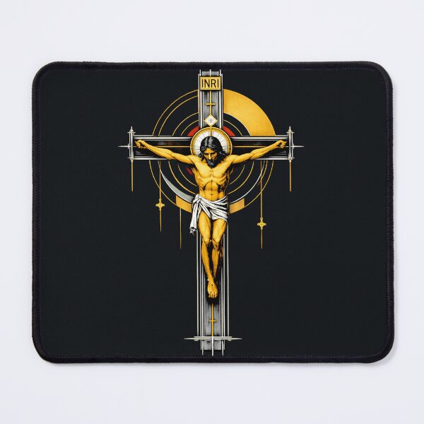 Item preview, Crucified King — Bauhaus Icon of Christ designed and sold by Sanctum Icons.