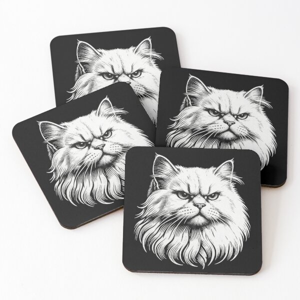 Item preview, Angry Persian Cat Face – Vintage Engraving Illustration designed and sold by CatVibesStudio.