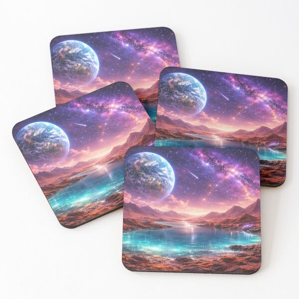 Item preview, Earthrise Over a Martian Lagoon designed and sold by ImaginingNebulae.
