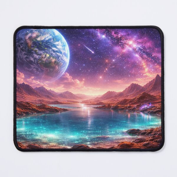 Item preview, Earthrise Over a Martian Lagoon designed and sold by ImaginingNebulae.