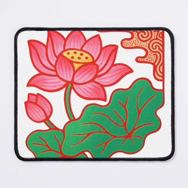 Item preview, Folk Art Lotus Flower Illustration designed and sold by LaFabricaArt.