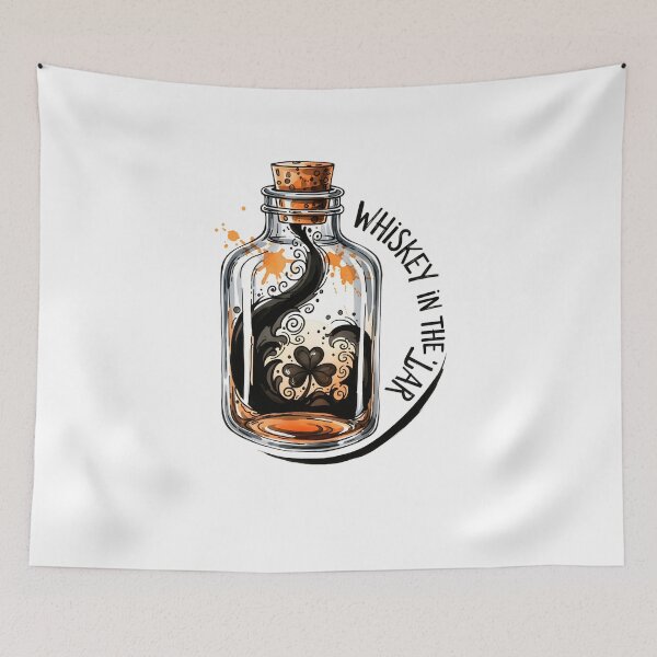 Item preview, Whiskey in the Jar – Folk Rock Ink Illustration designed and sold by blacksealstudio.
