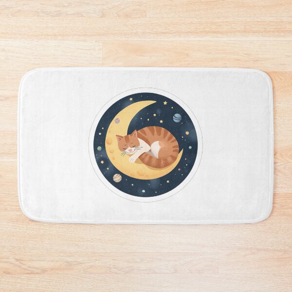 Item preview, Celestial Sleeping Cat on Moon designed and sold by ahmedbenamar101.