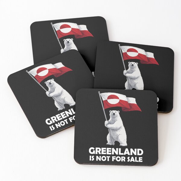 Item preview, Greenland Is Not for Sale – Polar Bear Holding Greenland Flag | Political & Arctic Sovereignty Design designed and sold by BrainBubbleArt.