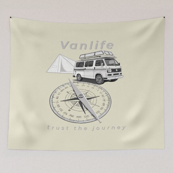 Item preview, Trust the Journey - Vanlife Compass Adventure designed and sold by SouthVibeDesign.