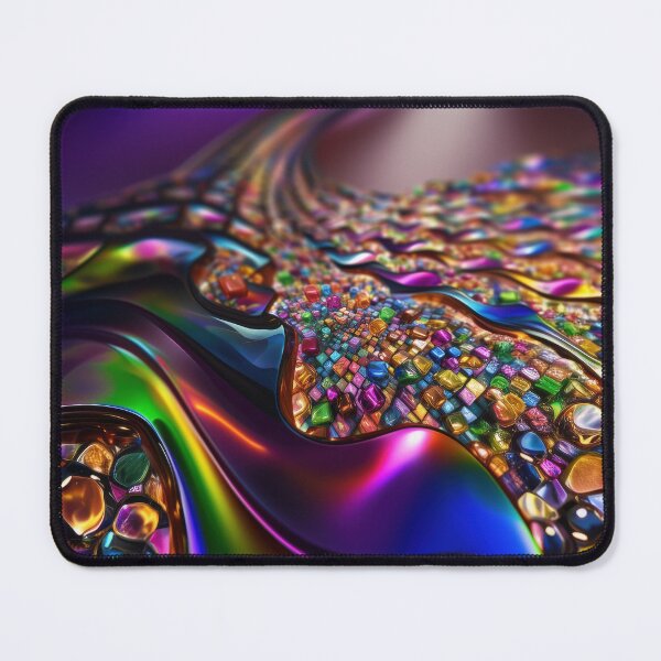 Item preview, Iridescent Mosaic Flow - Jeweled Rainbow Texture designed and sold by B-Russ-Stuff.