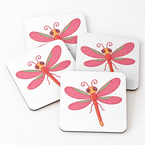 Item preview, Folk Art Dragonfly Illustration Poster designed and sold by LaFabricaArt.
