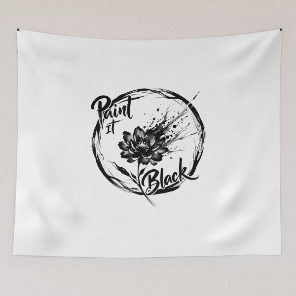 Item preview, Paint It Black – Dark Sumi-e Rock Ink Art designed and sold by blacksealstudio.