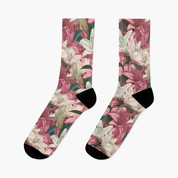 Item preview, Artistic Lilies Flower  - Botanical Garden Pattern  - Best Gifts For Mom designed and sold by RoyalStarsPatts.