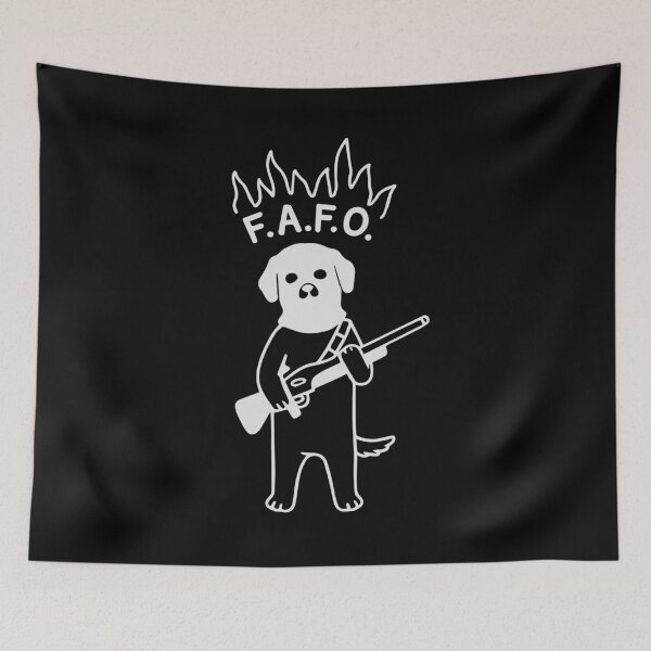 Item preview, FAFO Dog - offwhite print designed and sold by R-A Designs.