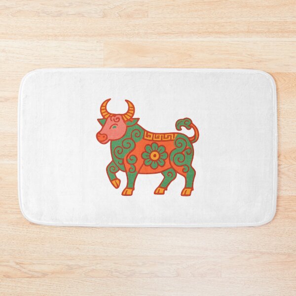 Item preview, Folk Art Zodiac Ox Illustration designed and sold by LaFabricaArt.